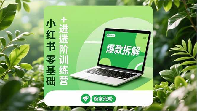 （16801期）小红书零基础+高阶训练营：安全养号、爆款拆解、长效运营，实现稳定涨粉与变现-泰戈创艺资源库