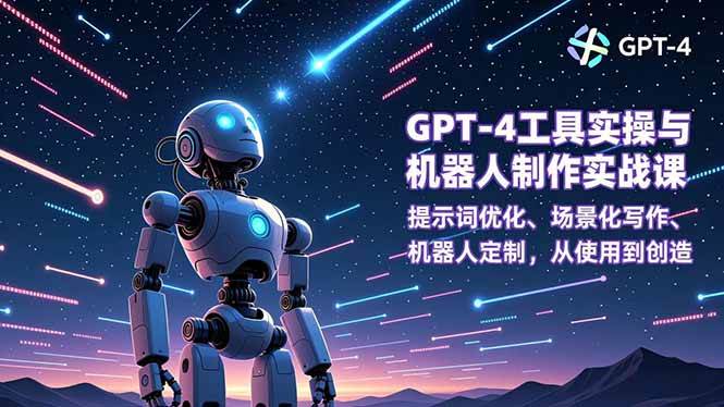 （16837期）GPT-4工具实操与机器人制作实战课：提示词优化、场景化写作、机器人定制，从使用到创造-泰戈创艺资源库