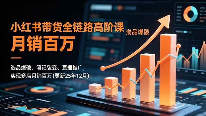 （16842期）小红书带货全链路高阶课，选品爆破、笔记裂变、直播推广，实现多店月销百万(更新25年12月)-泰戈创艺资源库