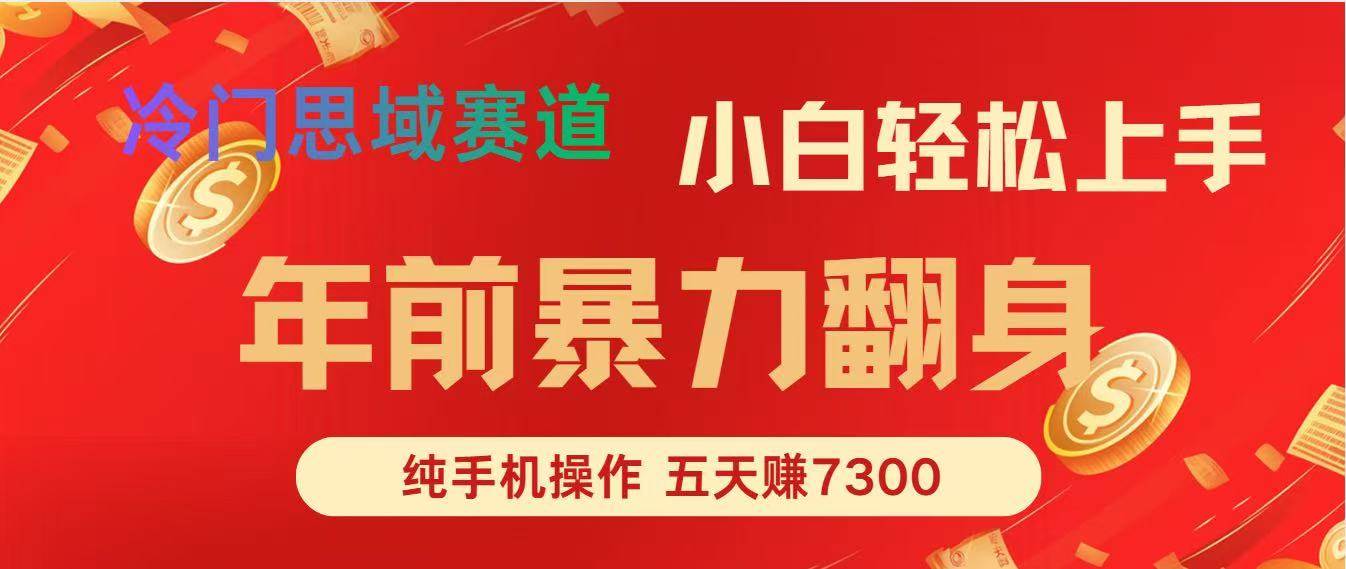 （16881期）年前爆火项目，每单可以赚个300-2000，5天赚了7300-泰戈创艺资源库