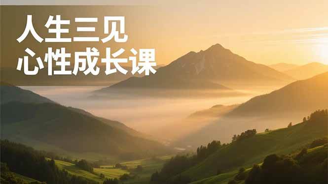 （16897期）人生三见心性成长课，见天地众生自己，搞透人性安顿身心，活出清晰自我，内在富足无价-泰戈创艺资源库