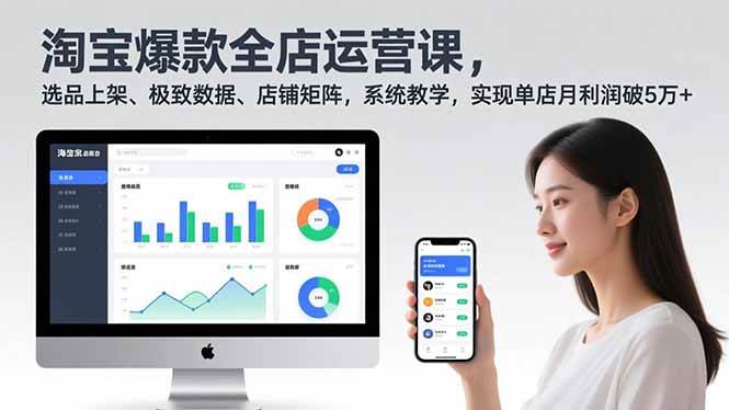 （16928期）淘宝爆款全店运营课2.0，选品上架、极致数据、店铺矩阵，系统教学，实现单店月利润破5万+-泰戈创艺资源库