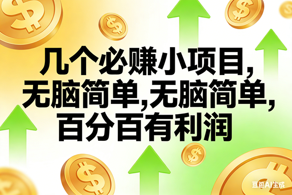 （16988期）10个必赚小项目，无脑简单，百分百有利润，副业首选，日入200+-泰戈创艺资源库