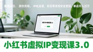（17029期）小红书虚拟IP变现课3.0，赛道定位、原创流程、IP化运营，实现零违规安全变现，单店月入过万-泰戈创艺资源库