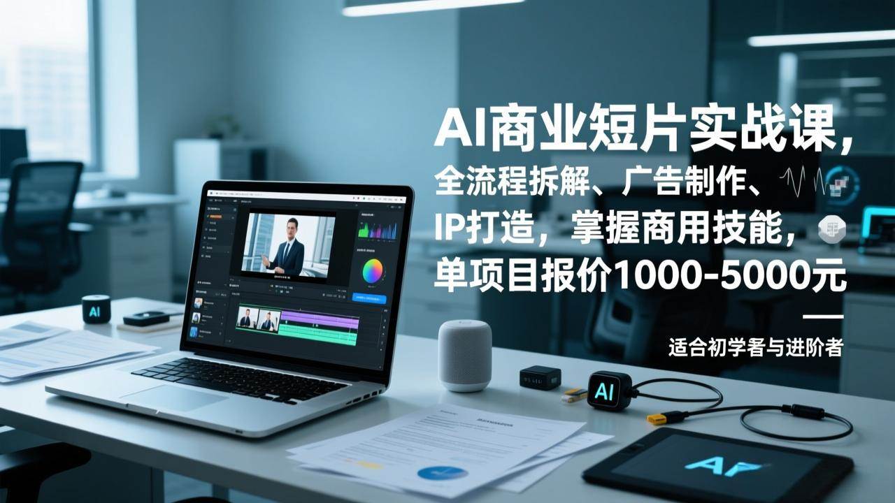 （17050期）AI商业短片实战课，全流程拆解、广告制作、IP打造，掌握商用技能，单项目报价1000-5000元-泰戈创艺资源库