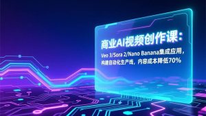 (17070期)商业AI视频创作课:Veo 3/Sora 2/Nano Banana集成应用,构建自动化生产线,内容成本降低70%-泰戈创艺资源库