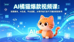 （17091期）AI橘猫爆款视频课：创意脚本，AI生成，平台适配，从零开始打造千万播放萌宠账号-泰戈创艺资源库