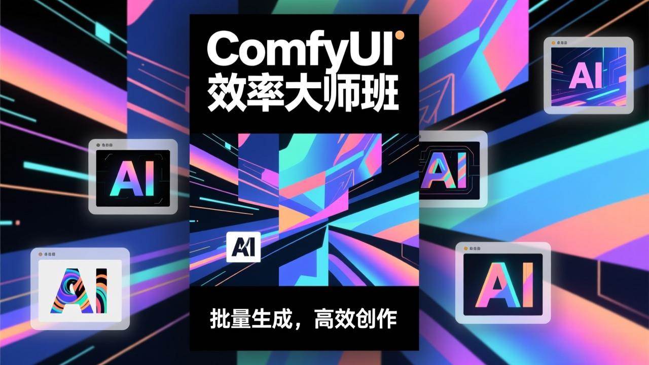 （17107期）ComfyUI效率大师班：工作流搭建，批量生成，将个人AI出图效率提升5-10倍，月接单收入1-3万-泰戈创艺资源库