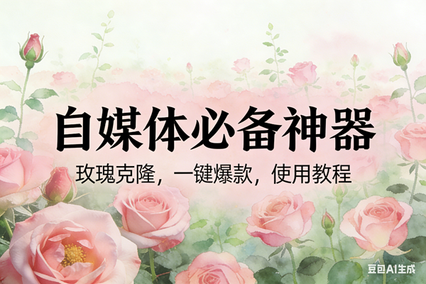 （17115期）玫瑰克隆神器，ai鲁大魔，自媒体必备工具，一键爆款神器，详细教程-泰戈创艺资源库
