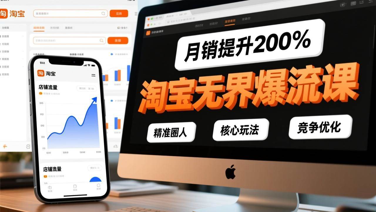 （17132期）淘宝无界爆流课，精准圈人、核心玩法、竞争优化，快速引爆店铺流量，月销提升200%-泰戈创艺资源库