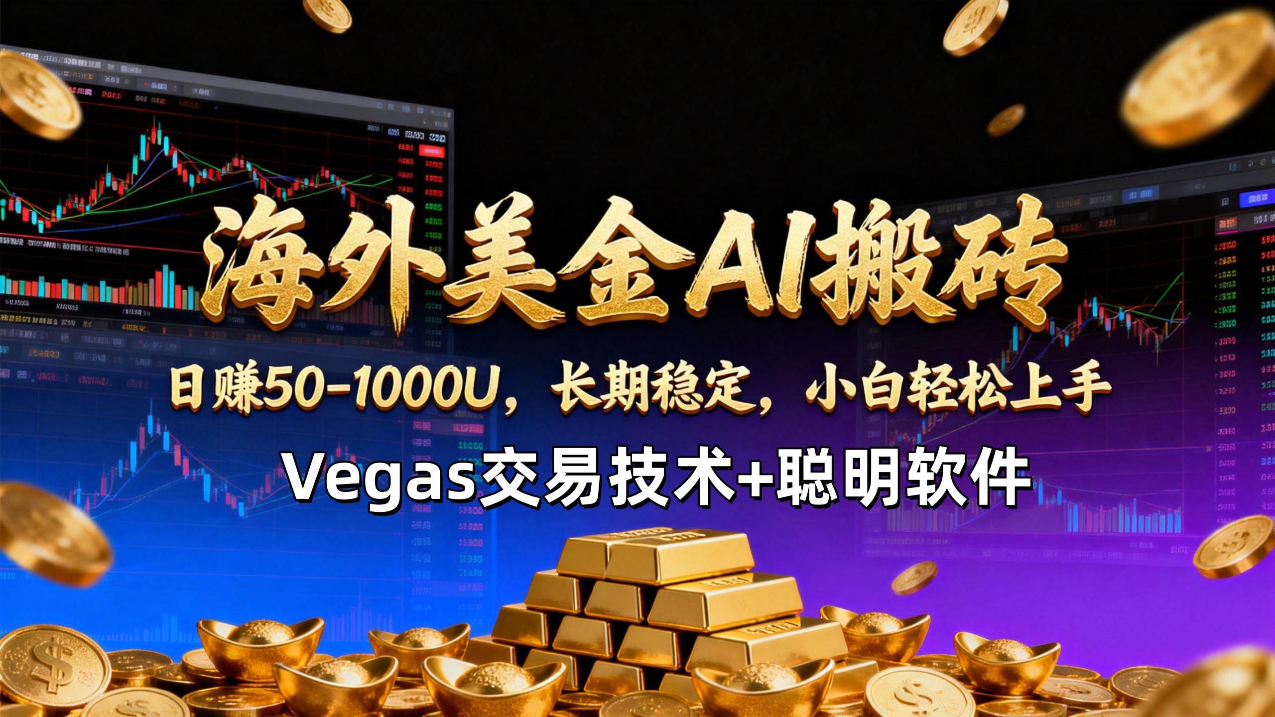（17143期）【海外美金AI搬砖】Vegas交易技术+聪明软件，日赚50-1000U，长期稳定，小白轻松上手。-泰戈创艺资源库