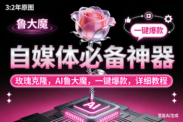 （17153期）玫瑰克隆神器，ai鲁大魔，自媒体必备工具，一键爆款神器，详细教程。-泰戈创艺资源库