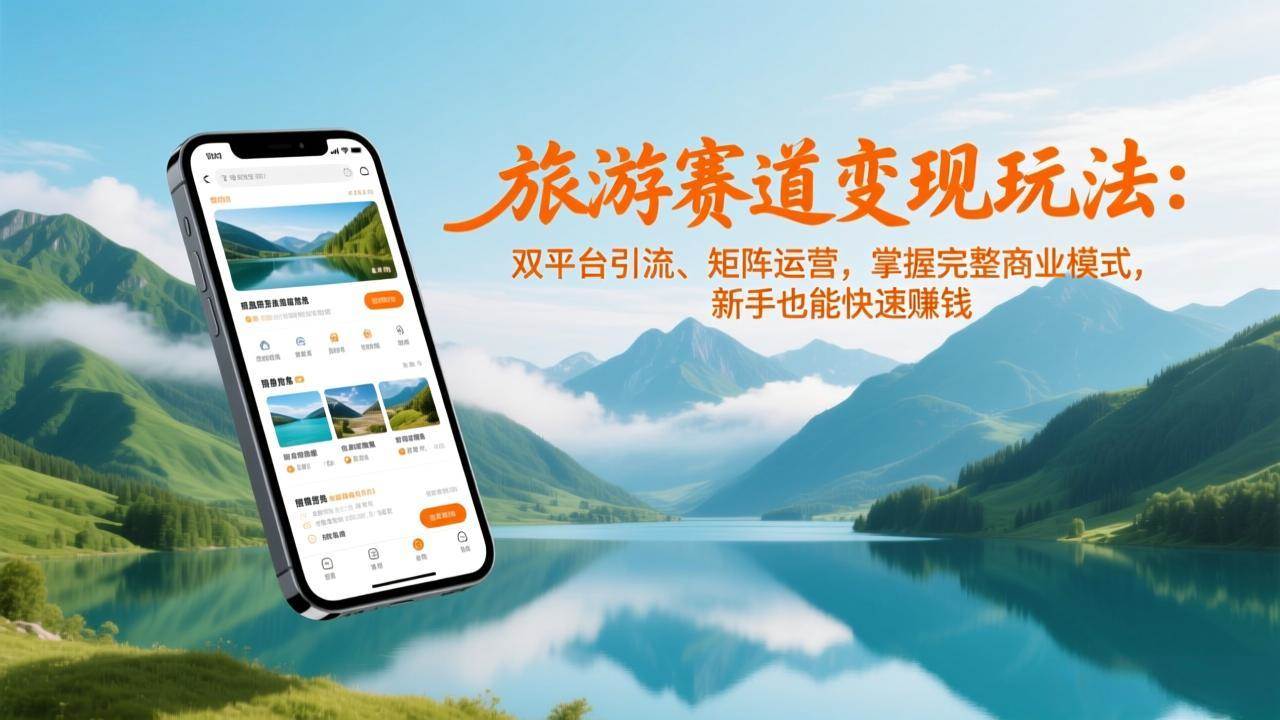 （17153期）旅游赛道变现玩法：双平台引流、矩阵运营，掌握完整商业模式，新手也能快速赚钱-泰戈创艺资源库