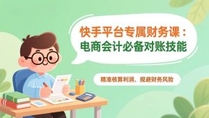 （17167期）快手平台专属财务课：电商会计必备对账技能，精准核算利润、规避财务风险-泰戈创艺资源库