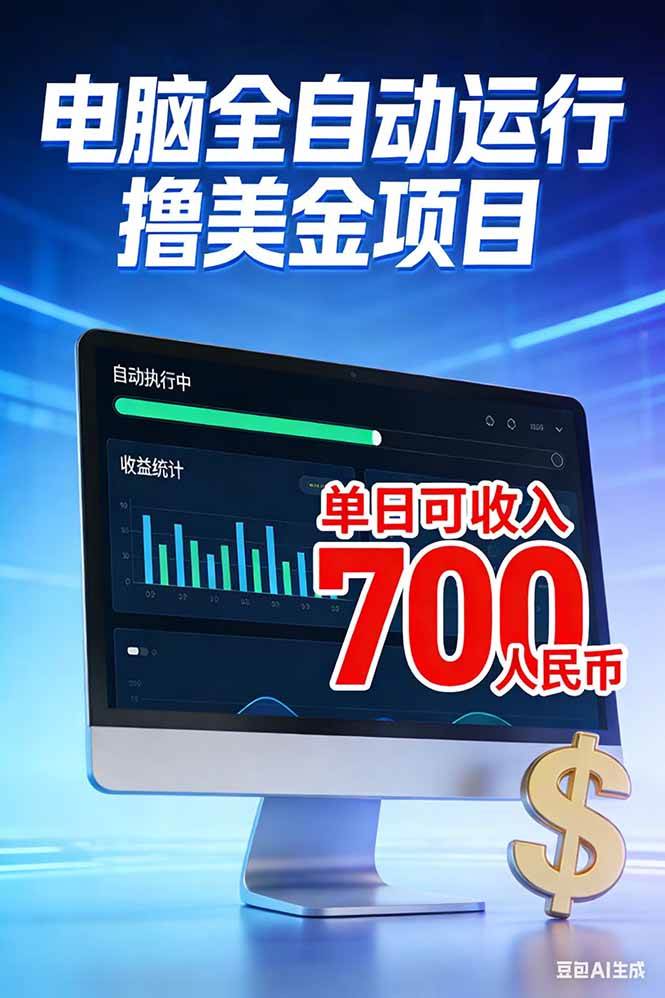（17169期）2026年电脑全自动赚美金项目，单电脑日收益700+-泰戈创艺资源库