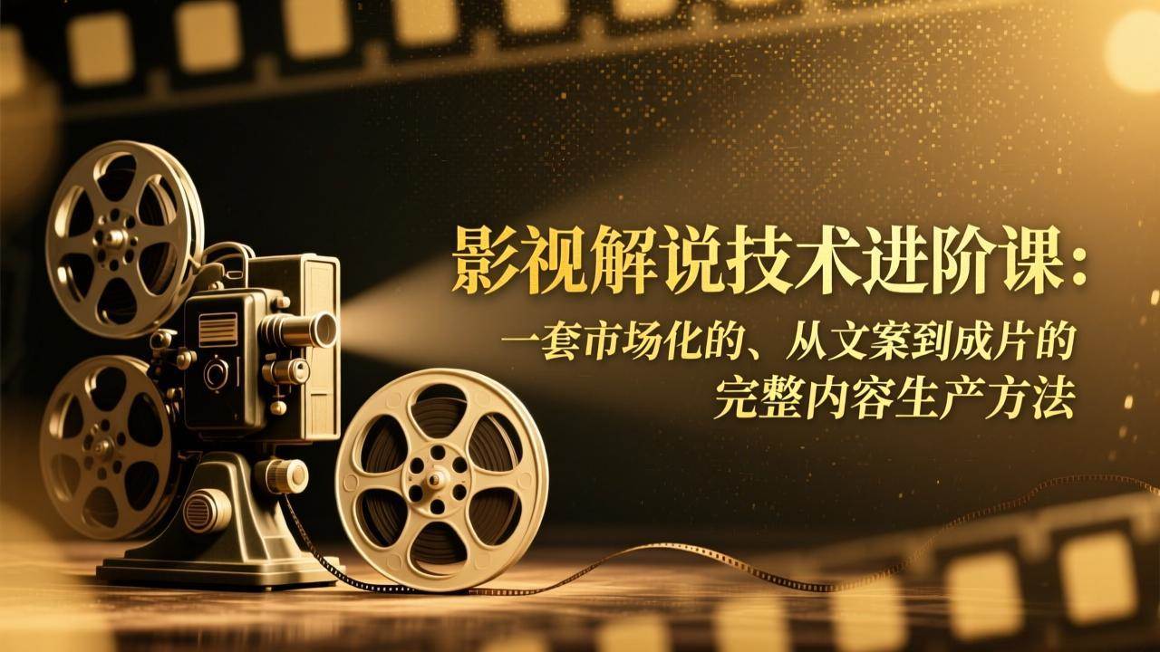 （17185期）影视解说技术进阶课：一套市场化的、从文案到成片的完整内容生产方法-泰戈创艺资源库