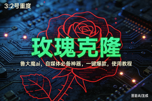 （17206期）玫瑰克隆神器，ai鲁大魔，自媒体必备工具，一键爆款神器，详细教程。-泰戈创艺资源库