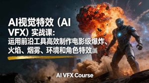 （17212期）AI视觉特效（AI VFX）实战课：运用前沿工具高效制作电影级爆炸、火焰、烟雾、环境和角色特效-泰戈创艺资源库