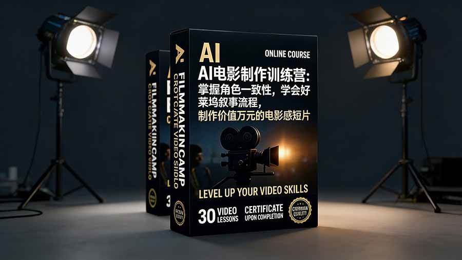（17223期）AI电影制作训练营：掌握角色一致性，学会好莱坞叙事流程，制作价值万元的电影感短片-泰戈创艺资源库