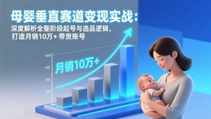 (17233期)母婴垂直赛道变现实战:深度解析三大阶段起号与选品逻辑,打造月销10万+带货账号-泰戈创艺资源库