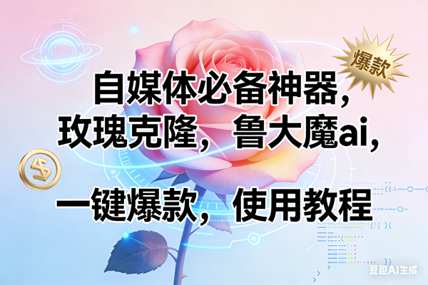 （17261期）玫瑰克隆神器，ai鲁大魔，自媒体必备工具，一键爆款神器，详细教程。-泰戈创艺资源库