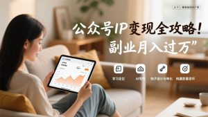 （17275期）公众号IP变现全攻略，学习定位、AI写作、钩子设计与转化，构建获客闭环，副业月入过万-泰戈创艺资源库