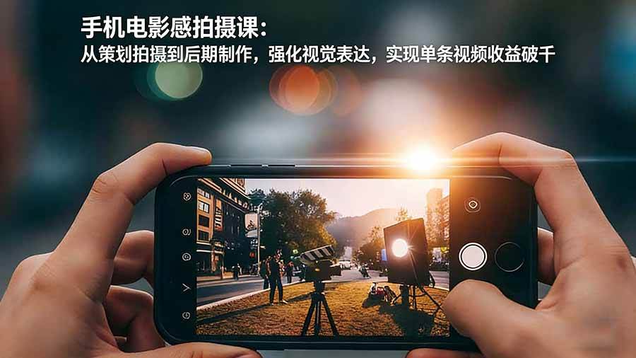 （17273期）手机电影感拍摄课：从策划拍摄到后期制作，强化视觉表达，实现单条视频收益破千-泰戈创艺资源库