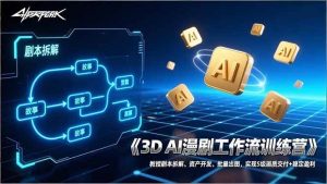 （17276期）3D AI漫剧工作流训练营：教授剧本拆解、资产开发、批量出图，实现S级画质交付+稳定盈利-泰戈创艺资源库