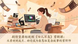 (17305期)剧情竖屏短视频《女人不易》剪辑课:从素材到成片、助你成为能驾驭复杂故事的剪辑师-泰戈创艺资源库