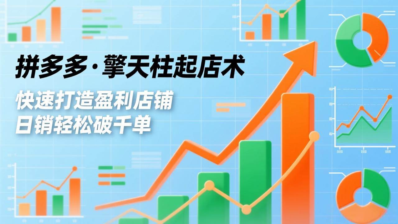 （17312期）拼多多·擎天柱起店术，爆流布局、利润起飞、不断流，快速打造盈利店铺，日销破千单（更新）-泰戈创艺资源库