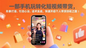 (17356期)一部手机玩转化短视频带货,形象打造、引流心法、话术实战,快速开启个人带货创收之路-泰戈创艺资源库
