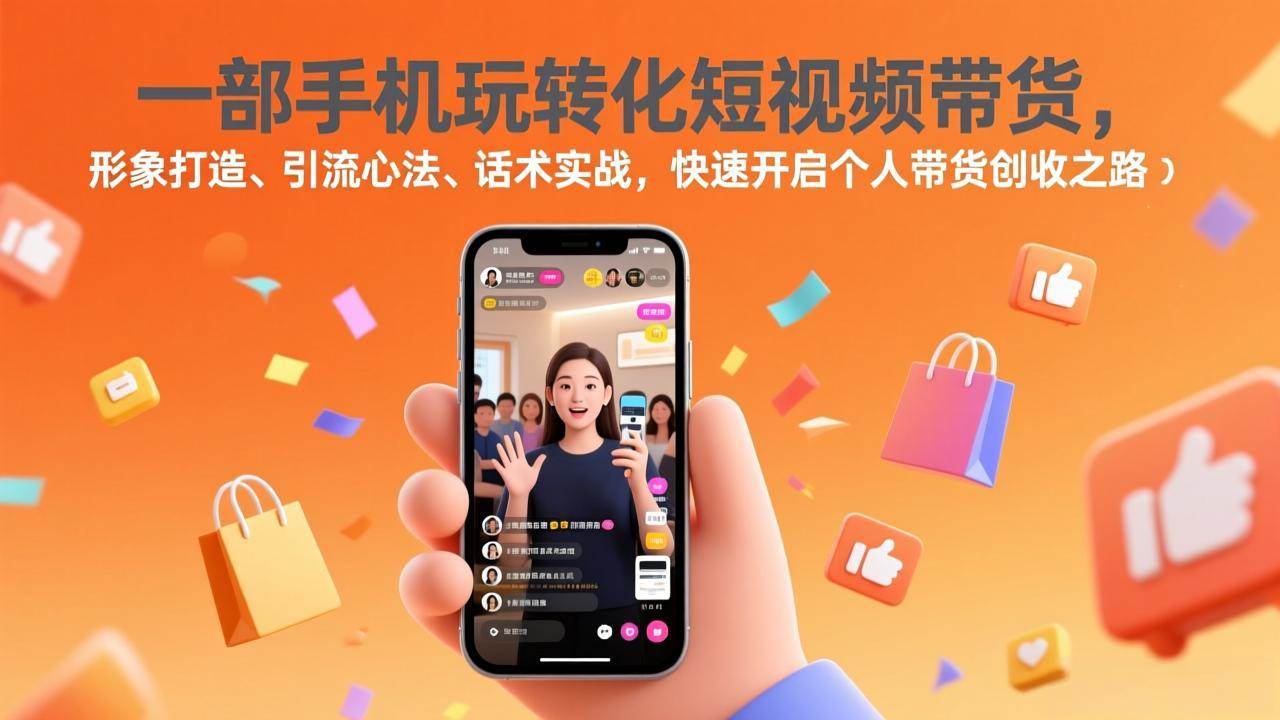 （17356期）一部手机玩转化短视频带货，形象打造、引流心法、话术实战，快速开启个人带货创收之路-泰戈创艺资源库
