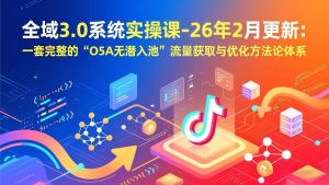 (17364期)全域3.0系统实操课-26年2月更新:一套完整的“O5A无潜入池”流量获取与优化方法论体系-泰戈创艺资源库