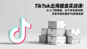 (17368期)TikTok出海掘金实战课:从入门到精通,全干货实操讲解,手把手教你做好TK跨境电商-泰戈创艺资源库
