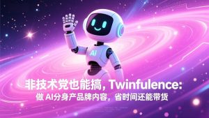 （17381期）非技术党也能搞!Twinfluence:做 AI 分身产品牌内容,省时间还能带货-泰戈创艺资源库