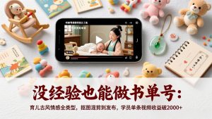 (17389期)没经验也能做书单号:育儿古风情感全类型,抠图混剪到发布,学员单条视频收益破2000+-泰戈创艺资源库