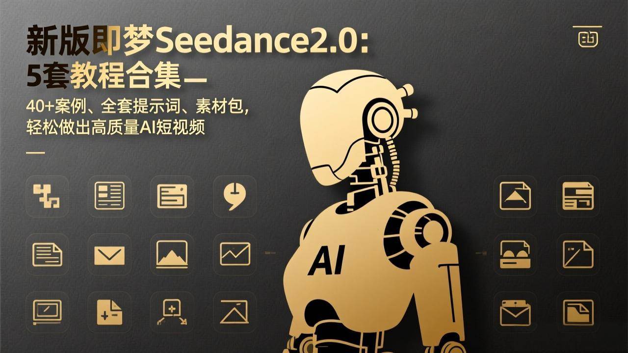 （17398期）新版即梦Seedance2.0：5套教程合集，40+案例、全套提示词、素材包，轻松做出高质量AI短视频-泰戈创艺资源库