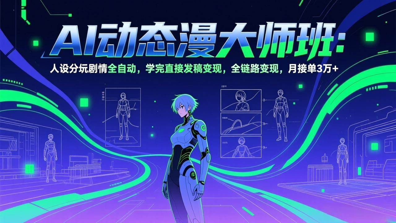 （17402期）AI动态漫剧大师班：人设分镜剧情全自动，学完直接发稿变现，全链路变现，月接单3万+-泰戈创艺资源库