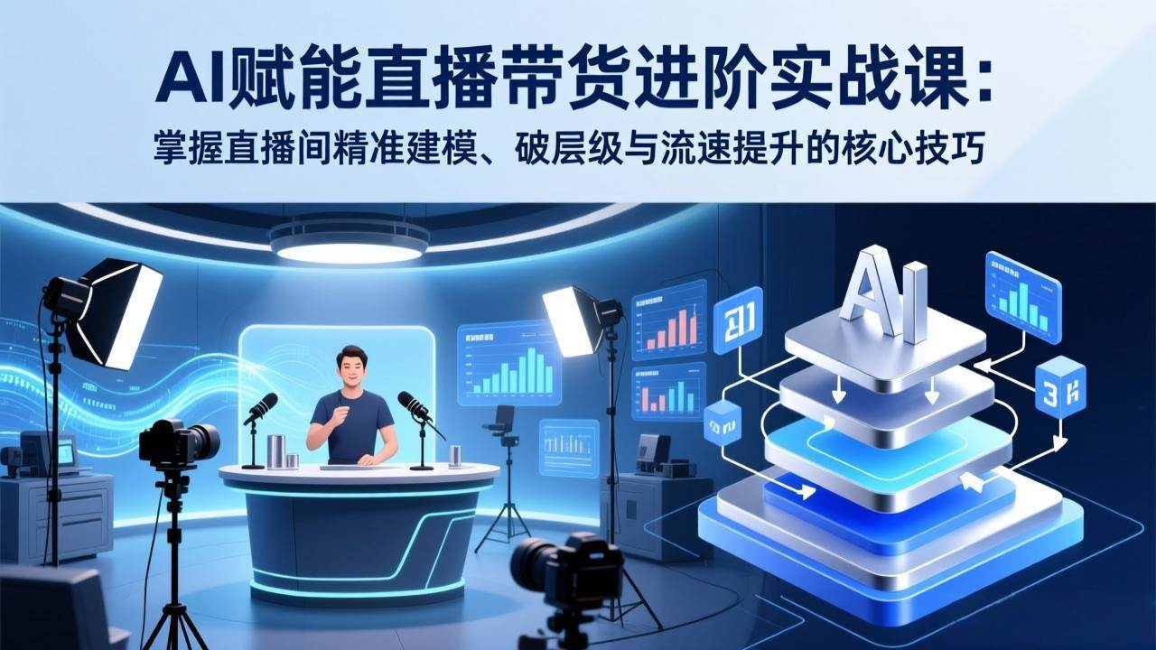 （17405期）AI赋能直播带货进阶实战课：掌握直播间精准建模、破层级与流速提升的核心技巧-泰戈创艺资源库