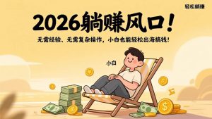 （17436期）2026躺赚风口！无需经验、无需复杂操作，小白也能轻松出海搞钱！-泰戈创艺资源库