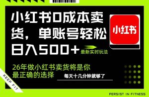 （17462期）小红书0成本AI卖货，单账号轻松日入500+，完全托管AI，可矩阵放大-泰戈创艺资源库