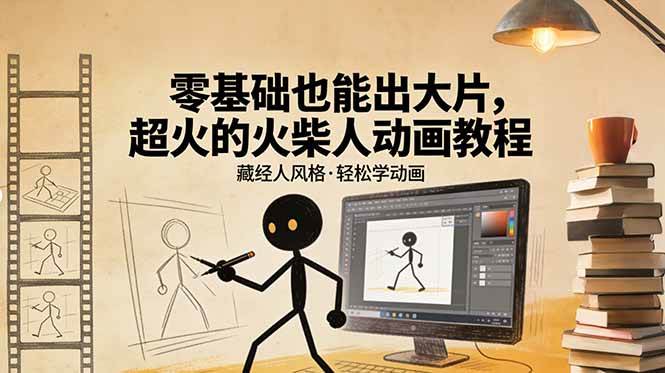 （17464期）零基础也能出大片，超火的火柴人动画教程（藏经人风格）-泰戈创艺资源库