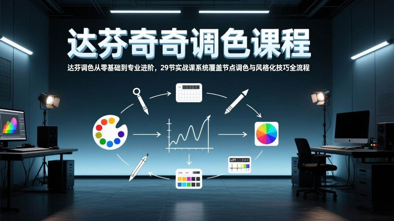 （17484期）达芬奇调色从零基础到专业进阶，29节实战课系统覆盖节点调色与风格化技巧全流程-泰戈创艺资源库