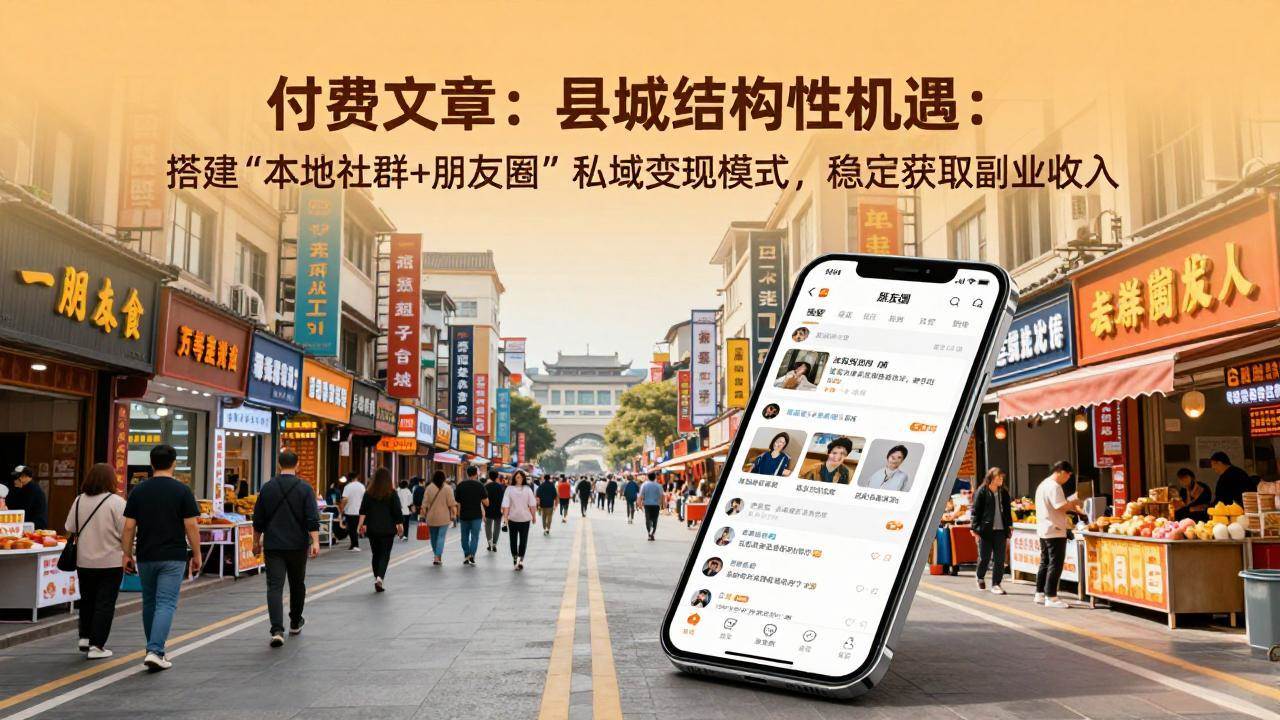 （17518期）付费文章：县城结构性机遇：搭建“本地社群+朋友圈”私域变现模式，稳定获取副业收入-泰戈创艺资源库