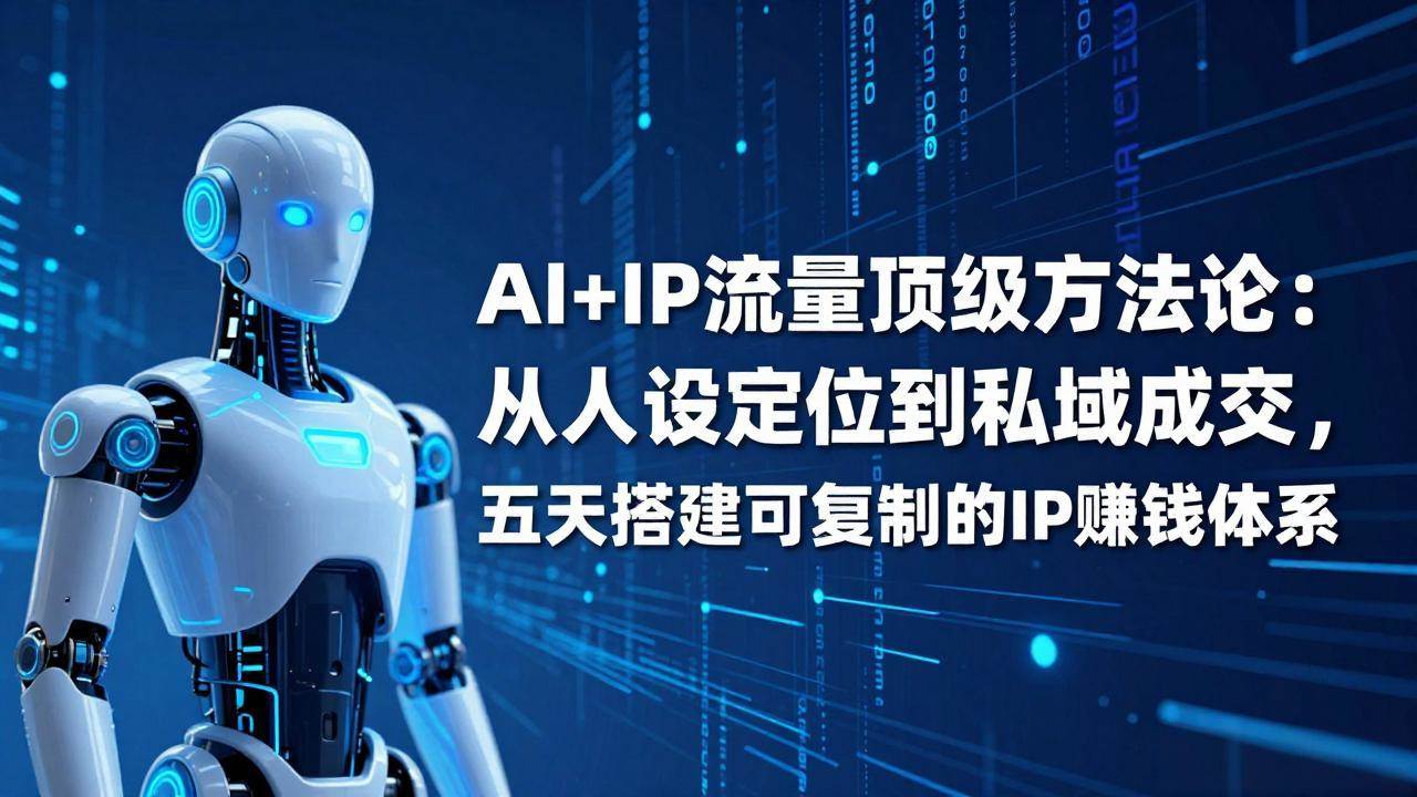 （17521期）AI+IP顶级方法论：从人设定位到私域成交，五天搭建可复制的IP赚钱体系-泰戈创艺资源库