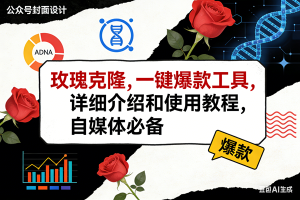 （17557期）玫瑰克隆工具，ai鲁大魔，自媒体必备神器，一键爆款神器，详细教程。-泰戈创艺资源库