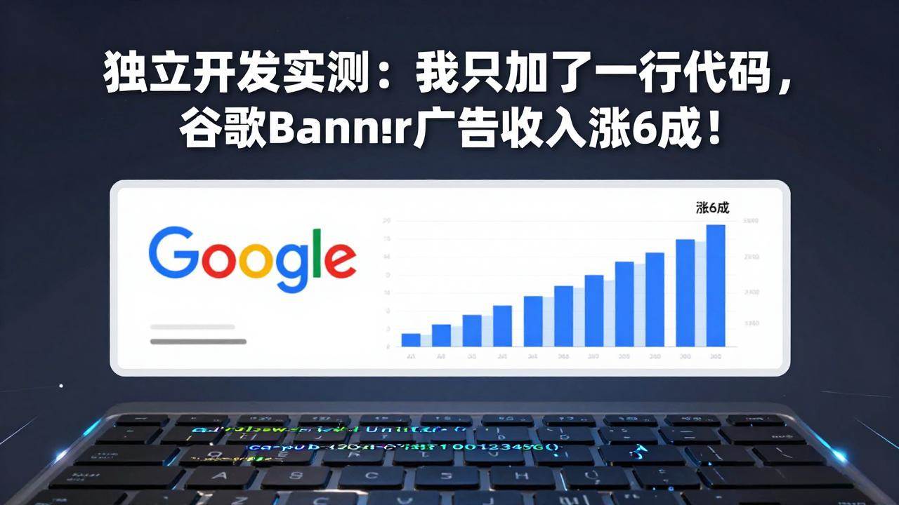 （17574期）付费文章：独立开发实测：我只加了一行代码，谷歌Banner广告收入涨6成！-泰戈创艺资源库