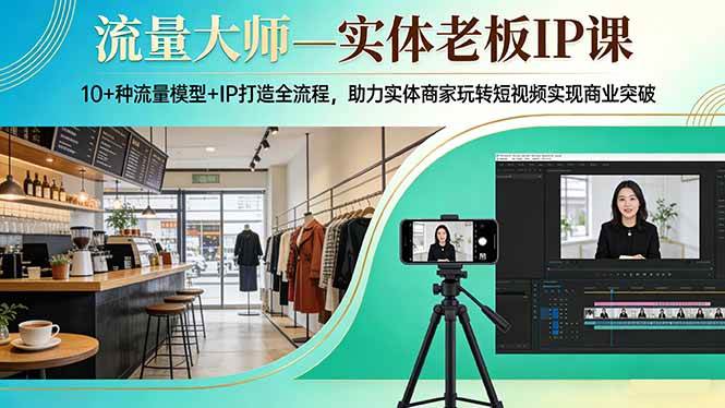 （17638期）流量大师—实体老板IP课：10+种流量模型+IP打造全流程，助力实体商家玩转短视频实现商业突破-泰戈创艺资源库