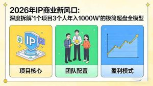 （17661期）2026年IP商业新风口：深度拆解“1个项目3个人年入1000W”的极简超盘全模型-泰戈创艺资源库