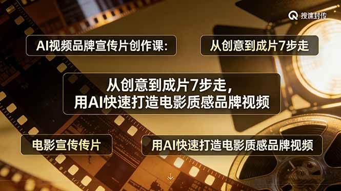 （17697期）AI视频品牌宣传片创作课：从创意到成片7步走，用AI快速打造电影质感品牌视频-泰戈创艺资源库